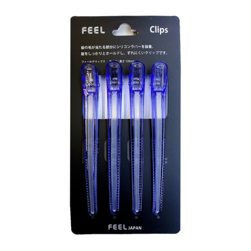 [FEEL] 실리콘 코어 헤어핀셋 4개입, 블루, 미용인을 위한 복지몰 -뷰티웰-